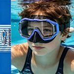Kids Swim Goggles Snorkel Mask, Latest 3-Window Lens Wide Vision, Crystal Clear, Swimming Goggles Soft Nose Cover