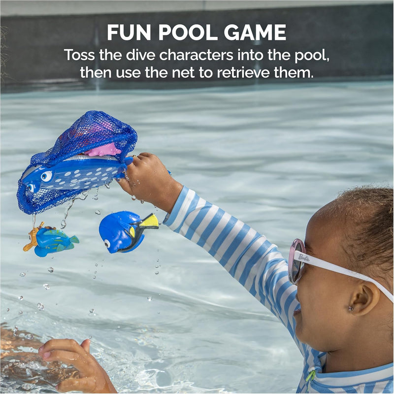 SwimWays Disney’s Finding Dory Mr. Ray’s Dive and Catch Game for Ages 5+ | Weighted Waterproof Figurines Sink and Encourage Active Summer Play; Builds Swimming Confidence With Diving Games and Races