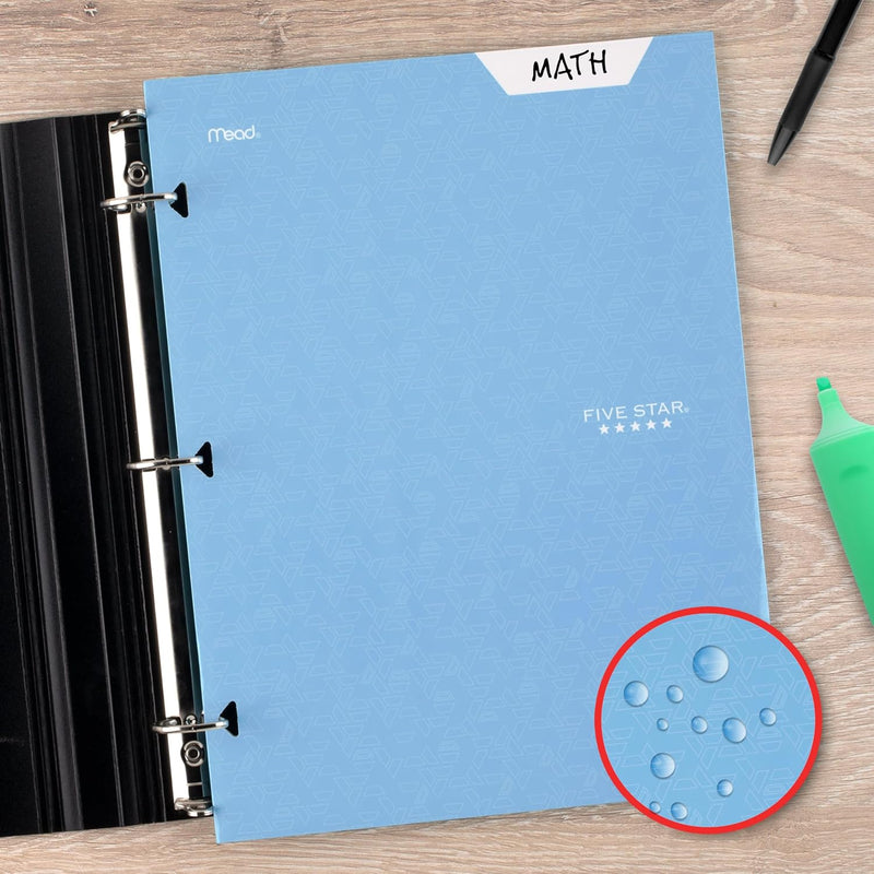 Five Star 4-Pocket Folder, 6 Pack, Paper Folder, Fits 3-Ring Binders, Holds 8-1/2" x 11" Paper, Assorted Colors (38058)