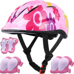 Lamsion Kids Adjustable Helmet with Protective Gear Set for Toddlers, Ages 3 to 8, Boys and Girls, Cycling, Skating, Scooter Helmet