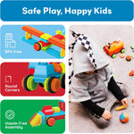 PicassoTiles 120pcs Hedgehog Interlocking Building Blocks for Preschool and Kindergarten