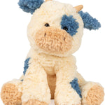 GUND Cozys Collection Cow, Stuffed Animal for Ages 0 and Up, Spring Decor Plush Toy, Cream/Blue, 10”