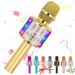 Amazmic Kids Karaoke Microphone Machine with LED Light, Bluetooth, for Girls and Boys Age 3-12