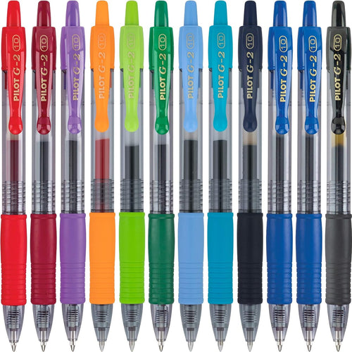 Pilot G2 Premium Retractable Gel-Ink Rolling Ball Pens, Bold Point (1.0mm), 1.0 Gel Pens, Assorted, 14-Pack - Ideal for School, Journaling, & Office Writing