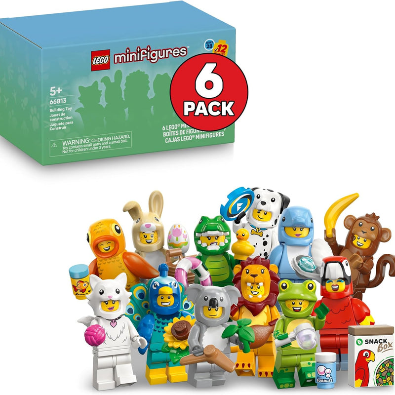 LEGO Minifigures Animal Series 28, 6-pack sealed mystery boxes for kids, ages 5+