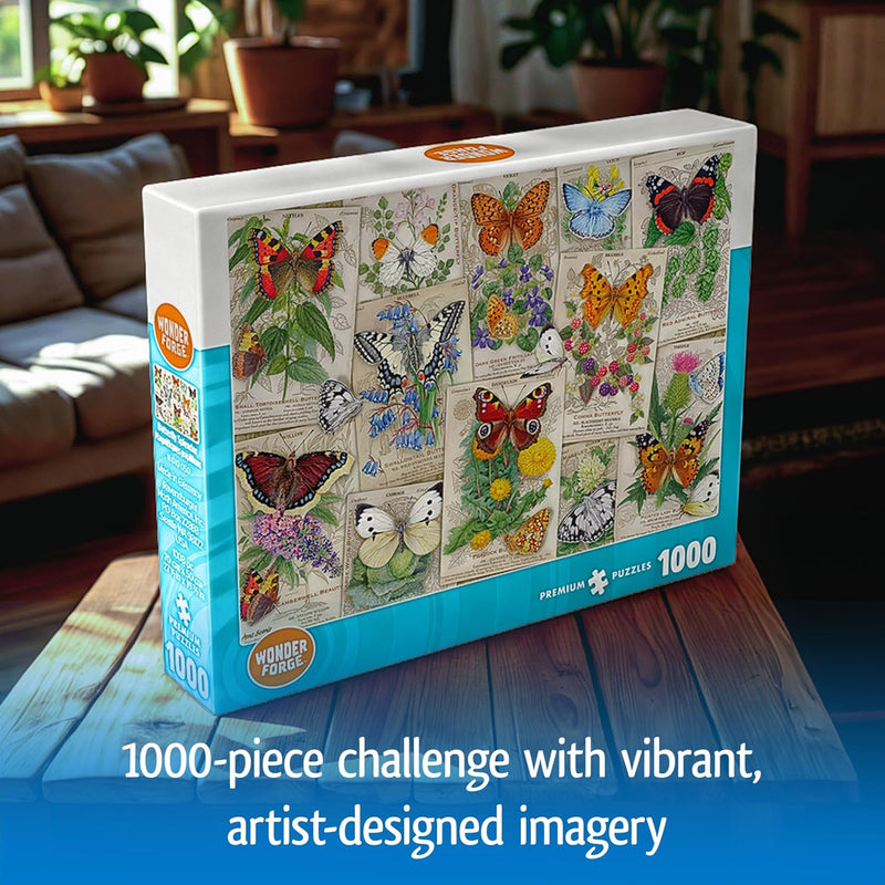 Wonder Forge Butterfly Splendor 1000 Piece Jigsaw Puzzle for Adults with Perfectly Fitting Pieces