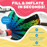 Watermelon Ball JR Durable Fillable Pool Toy for Underwater Games - Football, Basketball & Rugby - Perfect for Water Parties - Fun for Adults & Kids Alike - Ages 6+, 6.5" Multicolor