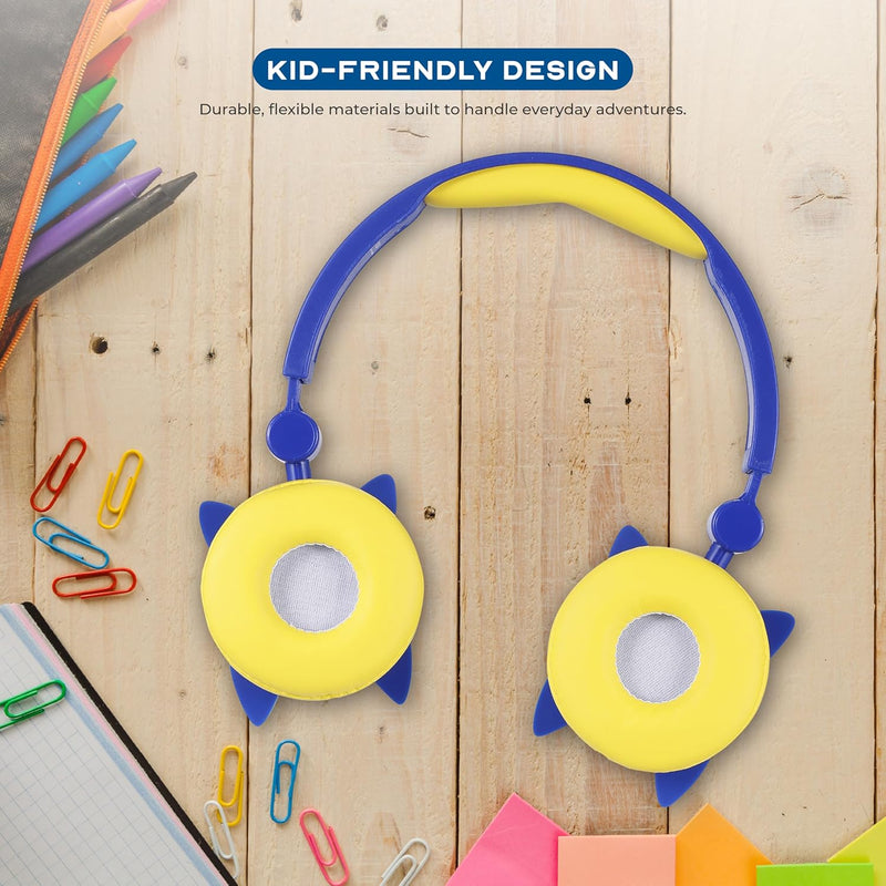 Sonic The Hedgehog kids' wireless Bluetooth headphones with safe volume, adjustable headband, and rechargeable battery