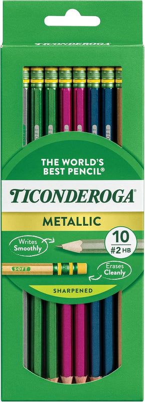 Ticonderoga Wood-Cased Pencils, Pre-Sharpened, 2 HB Soft, Pastel Colors, 150 Count