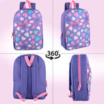 Trail maker 15 Inch Kids Backpacks for Boys & Girls | Preschool, Kindergarten, Elementary School Backpacks with Adjustable, Padded Straps (Happy Hearts)