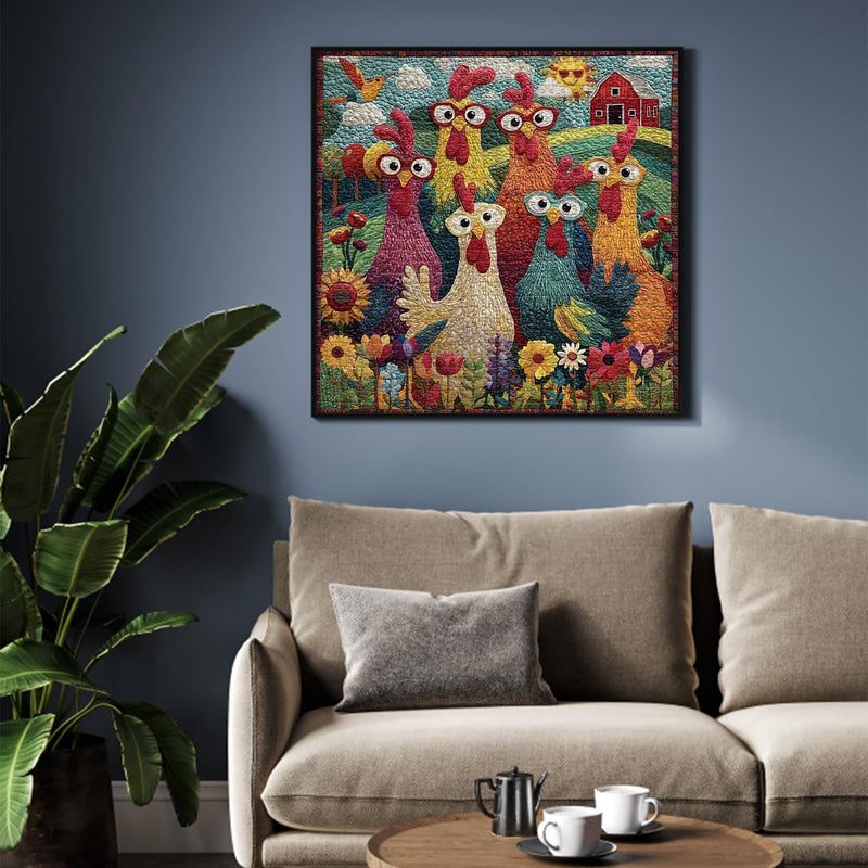 Chicken Puzzles for Adults, 1000 Piece Jigsaw Puzzle, Funny and Colorful Chicken Art Challenge