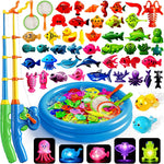 CozyBomB Magnetic Fishing Toys Game Set for Kids, Water Table Bathtub Kiddie Pool Party