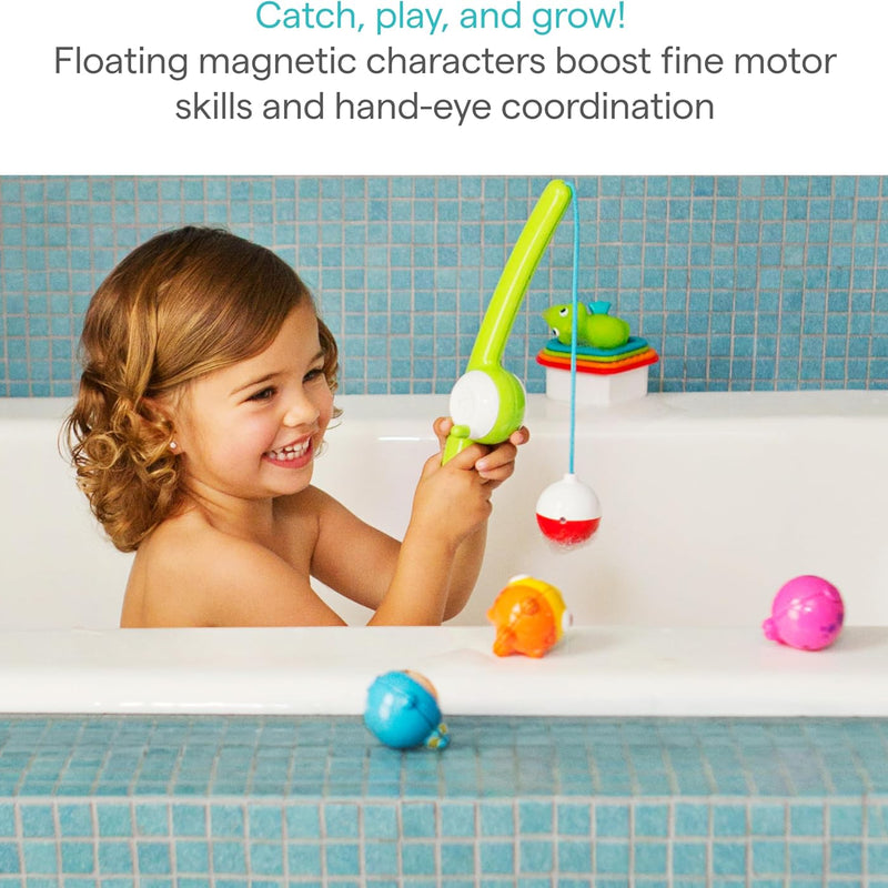 Munchkin Fishin' Magnetic Baby and Toddler Bath Toy, 4pc Set, Suitable for Boys and Girls 24 Months and Up