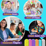 Magnetic Fidget Toys for Adults & Kids -Textured Sensory Toys for Autism Children Stress - Quiet Stress Fidgets Sliders for Classroom Prizes Box Office - Easter Gifts Kids Teens Girls - 6Pack