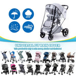 Clear Stroller Rain Cover, Universal Fit Baby Travel Weather Shields | Waterproof Built-in Zipper Design, Breathable & Durable, Easy Access,Stroller Accessories Protects from Rain Wind Dust Snow