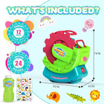 Bubble Machine for Toddlers, Kids & Pets with 8oz Safe Solution, Extra Large & Magical Bubble-in-Bubble Effects