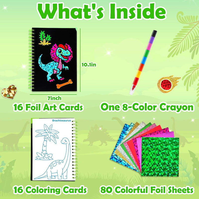 FUNNYB&G Foil Art Craft Kit for Kids, Sparkly Birthday Gift Toy for Kids