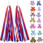 shiny blue purple color bike streamers for kids bicycle handlebar scooter
