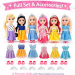 Liberty Imports Little Royal Princess Toddler Dolls with Dresses, Girls Imaginative Pretend Play Small Dolls Party Favors Collection (Princess)