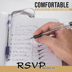 Pentel RSVP Ballpoint Pen, Fine Line, (0.7mm), Black Ink (BK90-A) (Pack of 1, 12 Count Total)