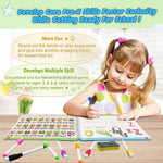 Alianfly Preschool Learning Activities Workbook for Toddlers, Handwriting Practice and Montessori Toy for Kids with Autism, 51 Pages, 8 Markers, Gift Box