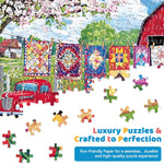 300 Piece Jigsaw Puzzle for Adults – Farmyard Delight with Quilts & Tulips– Challenging and Relaxing Puzzle for Game Nights, Gifts & Home Décor (20.5" × 15")