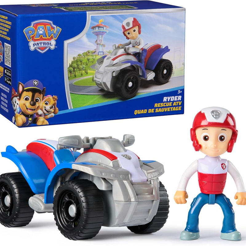 Paw Patrol, Ryder’s ATV Toy Vehicle with Collectible Action Figure, Sustainably Minded Kids Toys for Boys & Girls Ages 3 and Up