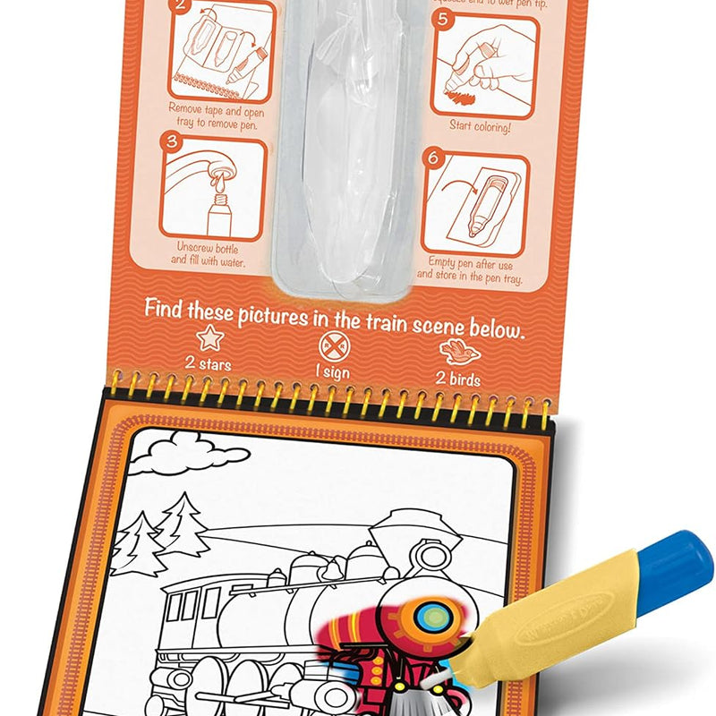 Melissa & Doug On The Go Water Wow! Mess Free Coloring Book, Reusable Water-Reveal Activity Pad, Vehicles, Travel Toys, Party Favors, for Toddlers & Kids Ages 3+ - FSC Certified