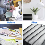 Expanding File Folder with Tabs, 13 Pockets File Organizer Accordion File Holder ，with Elastic Buckles Closure, A4 Paper Document Organizer for Home School Office