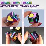 Fidget Spinner Toys Cube Adults Metal Fidgets Cool Stuff Desk Gadgets Office Toy for Teen Boy Small Anxiety Figette Sensory Toy ADHD Tool Fingears Figet Stress Gifts Easter Basket Stuffers Teen Boys