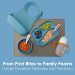 NumNum Baby Spoons Self Feeding 6 Months, 6-Pack Rainbow | First Stage Silicone Pre Spoon Utensils For Baby Led Weaning, BPA Free Baby Feeding Essentials, Dishwasher Safe