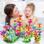 81-Piece Flower Garden Building Toys Set for Girls Ages 3-6, Building Educational Stem Toys with Storage Box