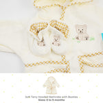 Spasilk 100% Cotton Hooded Terry Bathrobe with Booties Baby One Size Gifts — Shower