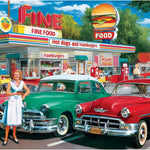 500 piece retro style jigsaw puzzles for adults, perfect for car and food station enthusiasts