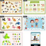 45 Pack Sticky Disposable Placemats for Baby & Toddlers,Toddler Placemat 12"x18" Kids Table Mat for Party, Picnic Table, Restaurants Dining Table Travel Essentials for Toddlers with 5 Designs