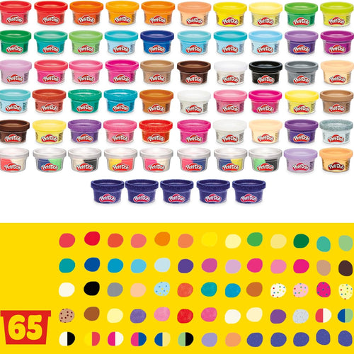 Play-Doh 65-Pack Ultimate Color Collection Modeling Clay, 1-Ounce Cans, Ages 2+, Classroom Supplies