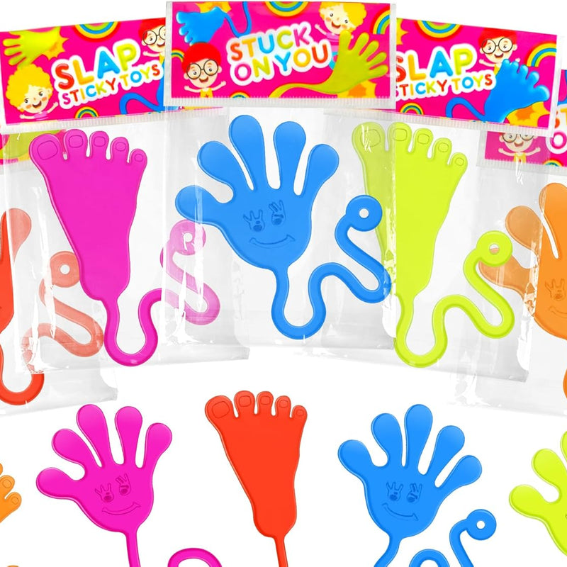 20-PC Large Sticky Hands & Feet Party Favors for Toddlers, Perfect for Kids Birthday Party