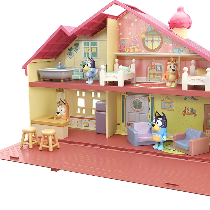 Bluey Toy House Mega Bundle Family Home & BBQ Playhouse Toys, Bingo, Bandit, Chilli, Kids Doll House Playset for Toddlers 3-5, Amazon Exclusive