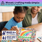 Mother of Pearl DIY Mosaic Photo Frame Craft Kit for Girls Ages 8-12 | Make-your-own Activity, Summer Projects, Tween Gift, 9 Year Old Birthday Present, Creative STEAM Activity
