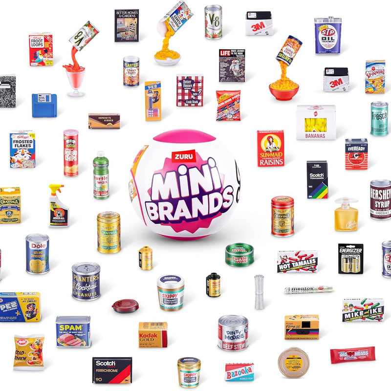 Mini Brands Retro 2 Pack Capsule with 60+ Mystery Mini's to Collect, Real Licenses, Rare Collectibles, Blind Pack, Ages 3+