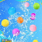 Reusable Water Balloons 12PCS - Summer Water Toys for Pool Beach & Outdoor, Self-Sealing Refillable Water Bombs for Kids Ages 3-14, Magnetic Splash Balls for Kids Fun Games & Activities