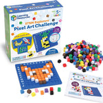 Learning Resources STEM Explorers Pixel Art Challenge, science kit for kids, ages 5+, fine motor skills, math manipulatives, pattern blocks, gifts for boys and girls