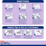 Hartz Comfitables Cat Diapers, Size L 12 Count, Comfortable & Secure Fit, Easy to Put On