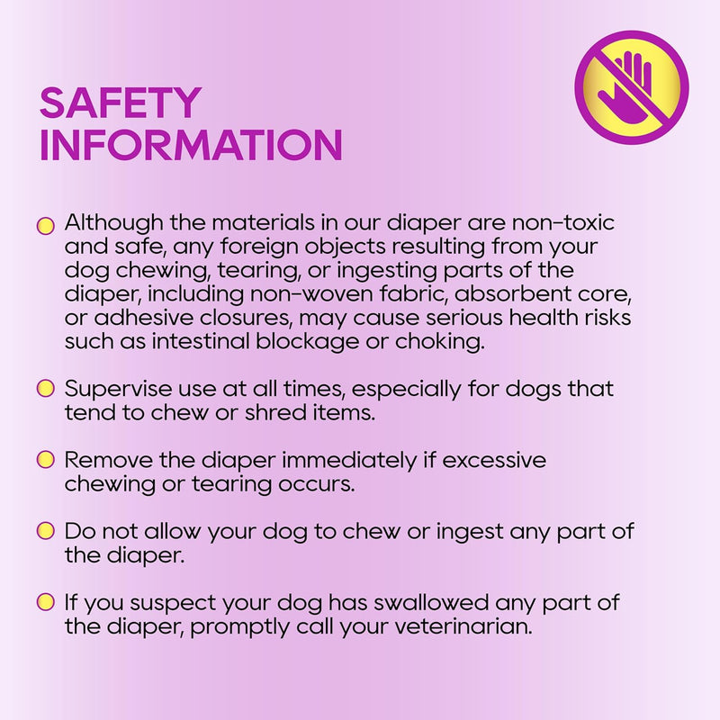 HONEY CARE All-Absorb Disposable Female Dog Diapers Small Size, Improved, 40 Count, Super Absorbent, Breathable, Wetness Indicator (Pack of 1, 40 Count Total)