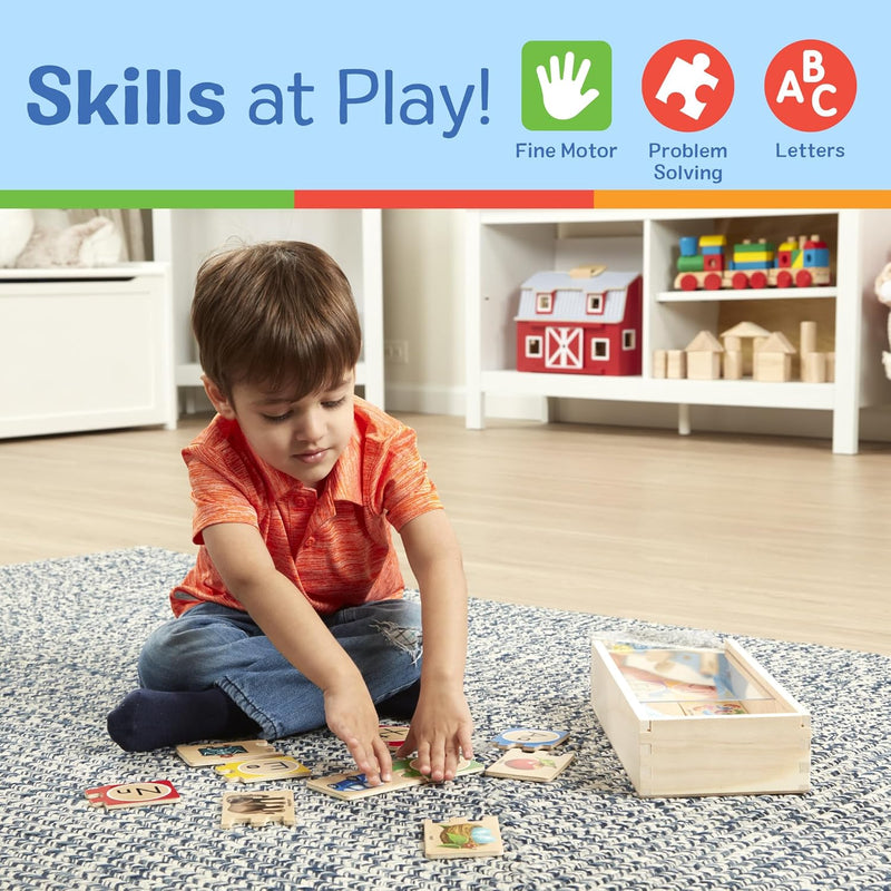 Melissa & Doug Self-Correcting Alphabet Wooden Puzzles for Kids Ages 4+