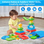 Hieoby Montessori Toys for Toddlers Boys Girls Preschool Learning Activities 30Pcs Building Blocks Stacking Educational Toys STEM Toddler Manipulatives Birthday Gifts Toddler Toys for 3 4 Year Old