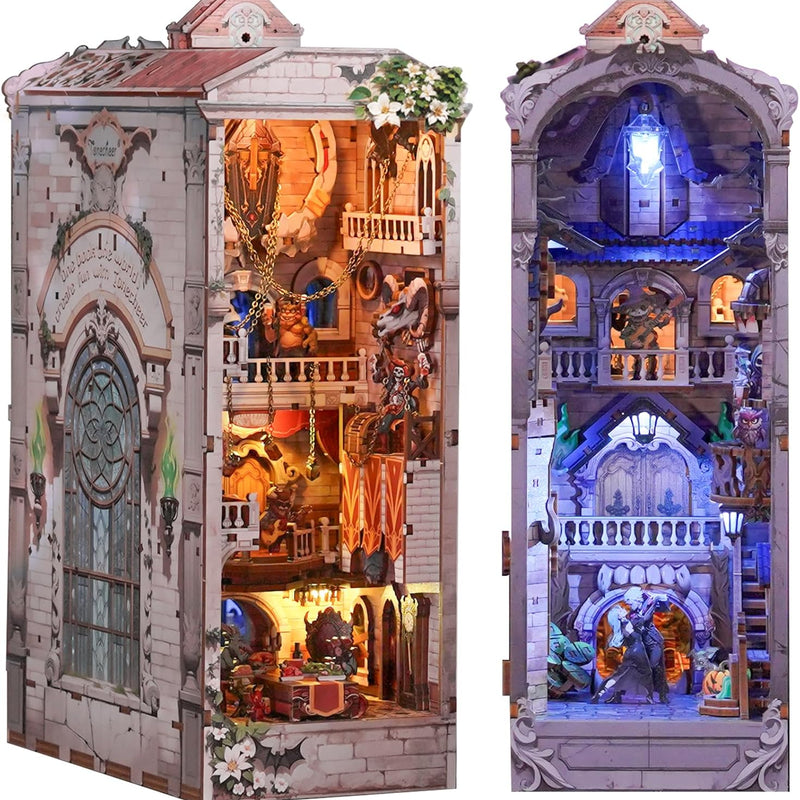 Tonecheer x British Library DIY Book Nook Kit,Shakespeare 3D Wooden Puzzle for Adults,Miniature House Booknook Bookshelf Insert Decor with LED Lights Unique Gifts (A Midsummer Night's Dream)