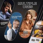 3-in-1 Fidget Toys Adults Kid: Spinner, Slider & Clicker – Magnetic Stainless Steel Bearing for Super-Stable Rotation – Stress Relief, Enhanced Focus, and Habit Breaking, Silver