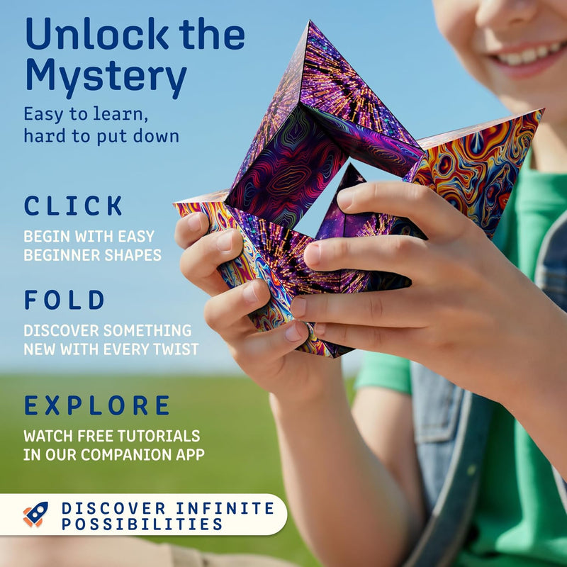 Award-Winning Shashibo Shape Shifting Box with Ultra Strong Magnets for Kids, Teens, and Adults, Perfect Sensory Gift