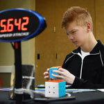 3x3 Stickerless Speed Cube with Stand and Tutorial for Kids STEM Learning Toy
